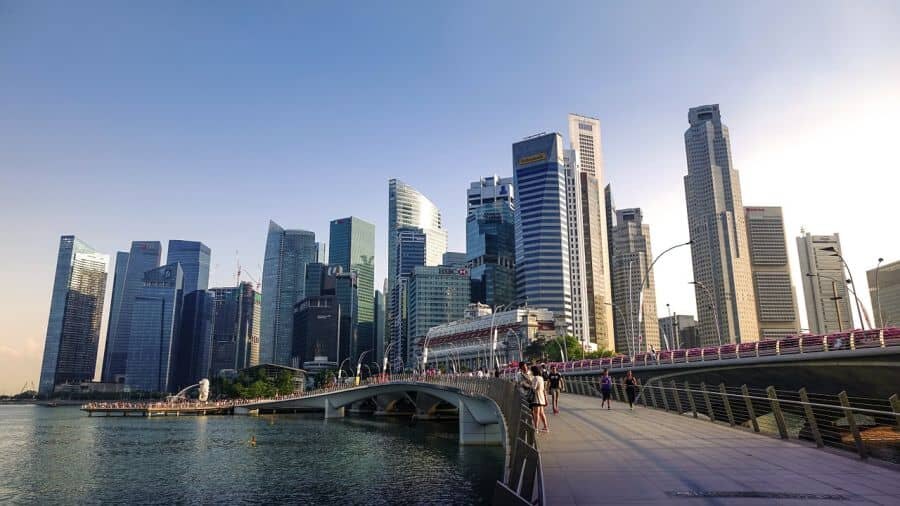 Singapur pohled od řeky