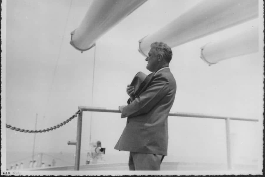 Franklin D. Roosevelt na palubě USS Indianapolis