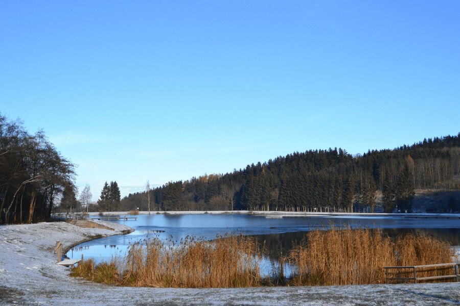 Jezero, podzim