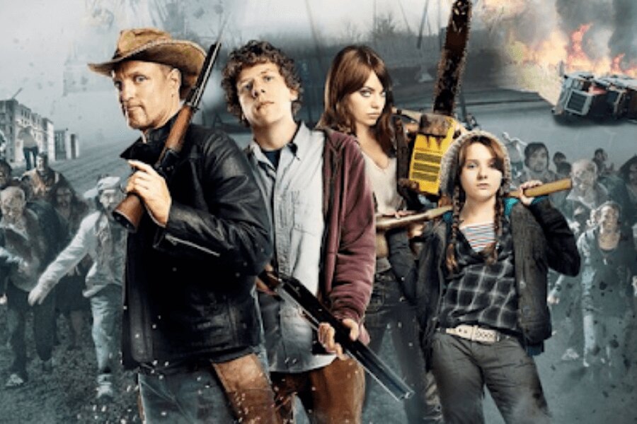 Film Zombieland, postapo komedie. Zdroj: ČSFD