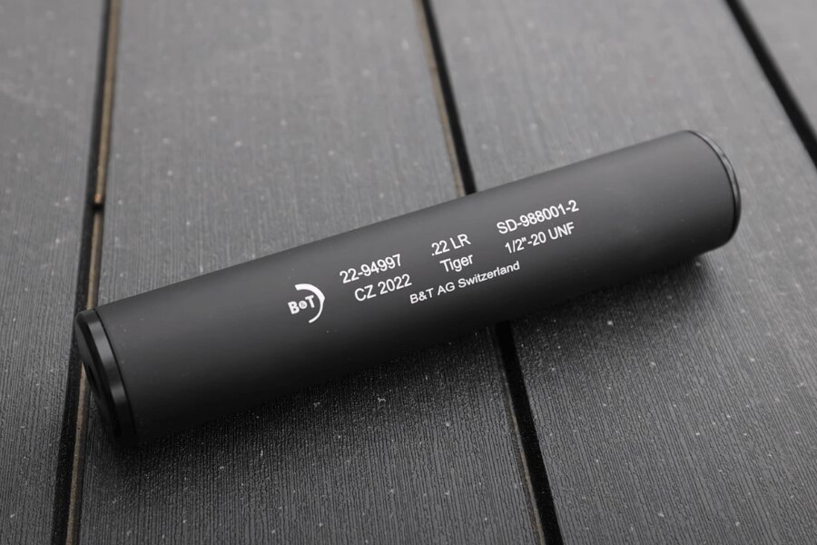 Tlumič hluku Tiger HP 22 / 1/2"-28 / ráže .22 LR B&amp;T®. Zdroj: Rigad