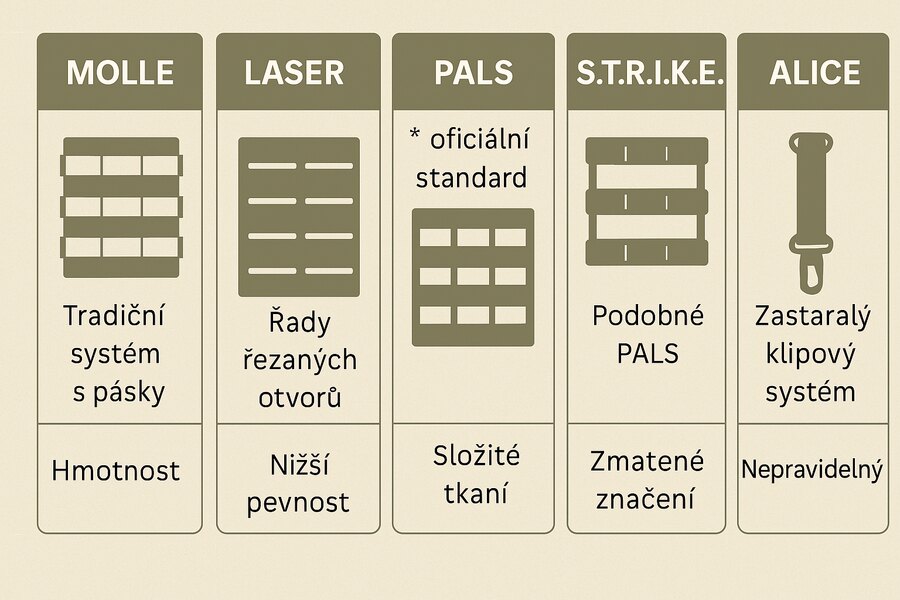 Srovnání jednotlivých typů vazeb. Zdroj: Rigad, vlastní infografika