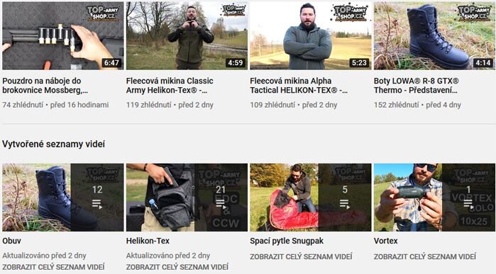 Náhled na YouTube kanál Rigad na konci roku 2019