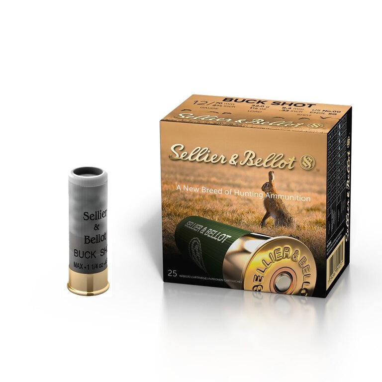 Brokové náboje Buck Shot Sellier & Bellot® / 12/70 / 32 g / 5,1 mm / 25 ks