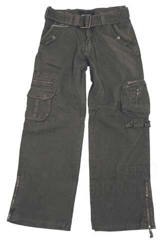 Cargo kalhoty PT Pilot s opaskem PURE TRASH® - zelené-oliv