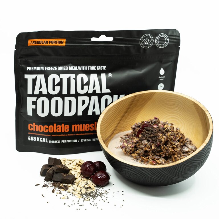 Dehydrované jídlo Čokoládové müsli s třešněmi Tactical Foodpack®