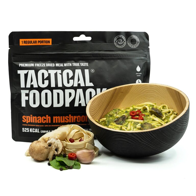 Dehydrované jídlo Těstoviny se špenátem a houbami Tactical Foodpack®