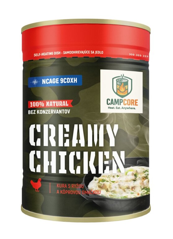 Konzerva Creamy Chicken CampCore® / samoohřev