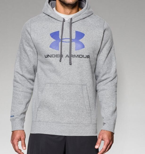 Mikina s kapucí UNDER ARMOUR® Rival Charged - šedá-modrá