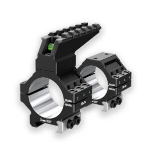 Montážní kroužky Picatinny 1.05" / 30 mm tubus Discoveryopt® / vodováha