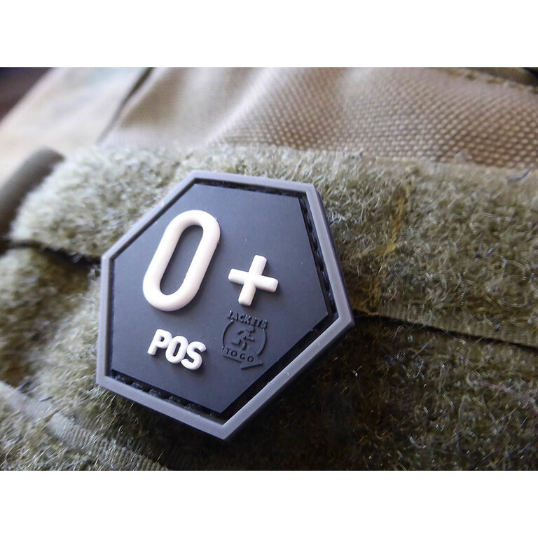 Nášivka JTG® krevní skupina 0 pozitivní / šestiúhelník