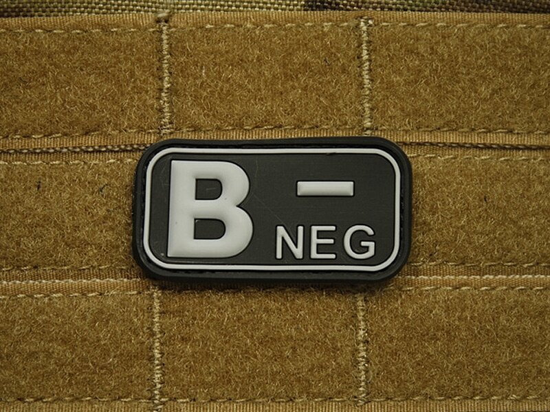 Nášivka JTG® krevní skupina B negativní