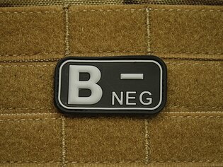 Nášivka JTG® krevní skupina B negativní