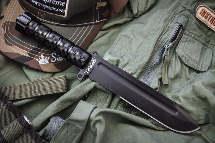 Nůž s pevnou čepelí KIZLYAR SUPREME® Survivalist Z D2 - černý