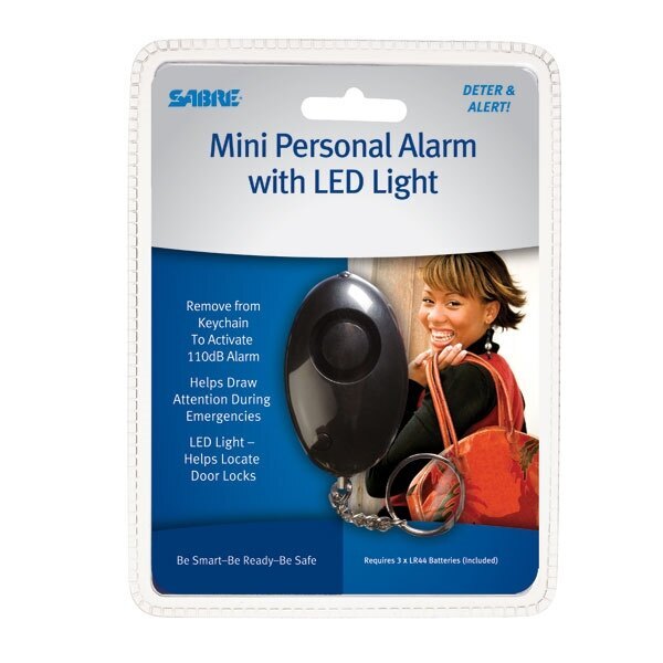 Obranný osobní alarm SABRE RED® Mini Personal Alarm - černý