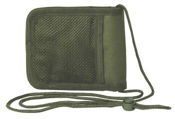 Peněženka na krk - pouzdro na pas Voodoo Tactical - zelená
