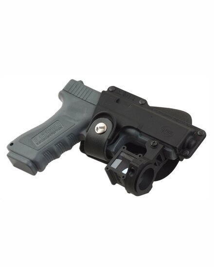 Pistolové pouzdro FOBUS® EM17 EX stehenní s pádlem na pistoli Glock nebo Smith & Wesson