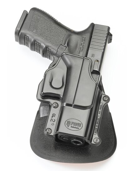 Pistolové pouzdro FOBUS® GL-2 LH A kotníkové s pádlem na pistoli Glock - pro leváky