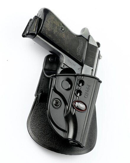 Pistolové pouzdro FOBUS® PPND EX BH stehenní s opaskovým průvlekem na pistoli Feg nebo Walther