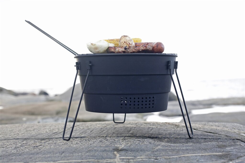 Přenosný skládací gril PopUpGrill® - černý