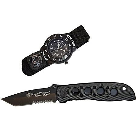 Sada Smith & Wesson® Extreme Ops® zavírací nůž + hodinky