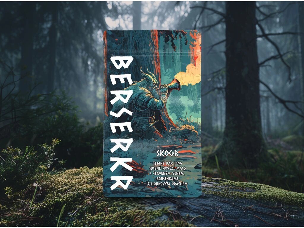Sušené hovězí maso / jerky SKOGR - Lesní směs koření Berserker®