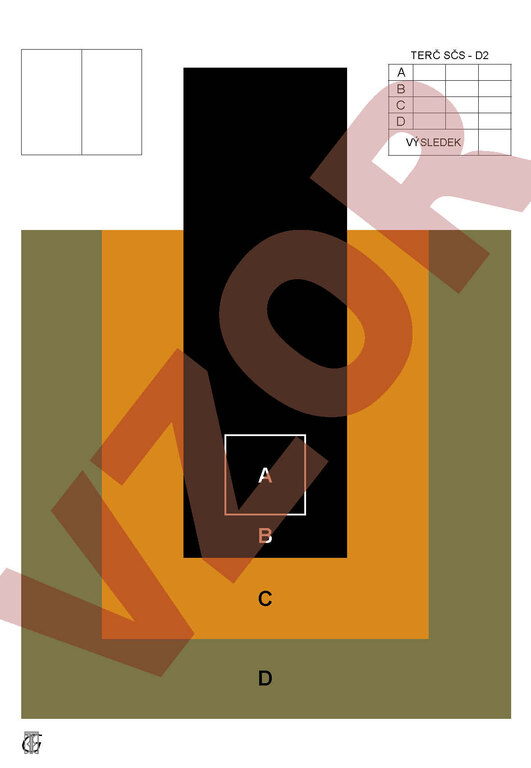 Terč - pistolový papoušek D2 Rigad® / 10 ks