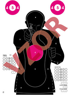 Terč - postava FBI kontrastní Rigad® / 10 ks