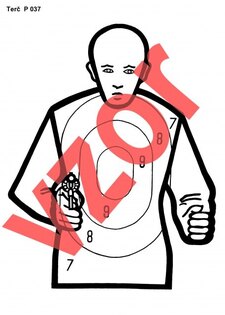 Terč - postava s pistolí P037 Rigad® / 10 ks