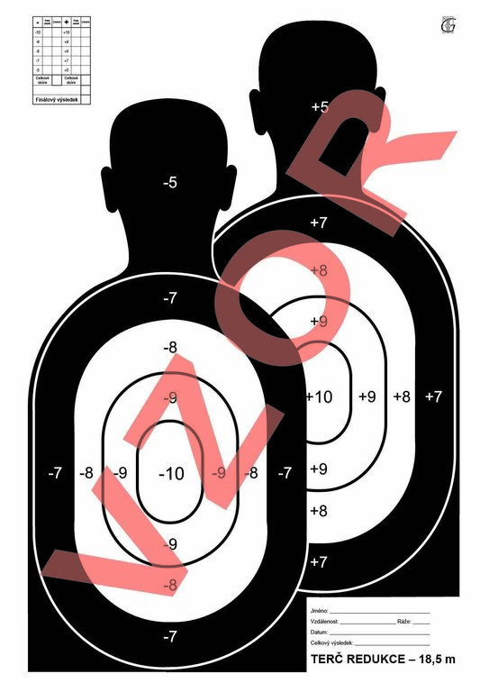 Terč - Rukojmí dvě postavy / redukce Rigad® / 10 ks
