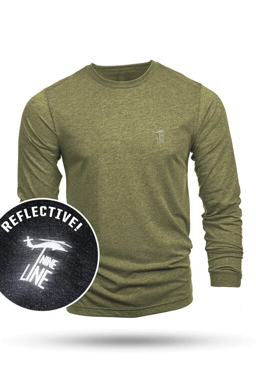 Tričko dlouhý rukáv Reflective Dropline Logo Nine Line®