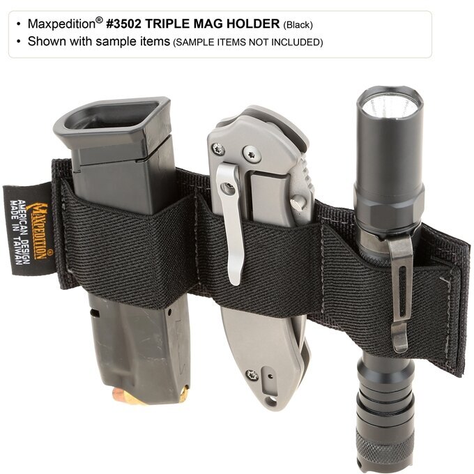 Trojité pouzdro na zásobníky MAXPEDITION® Triple Mag - černé