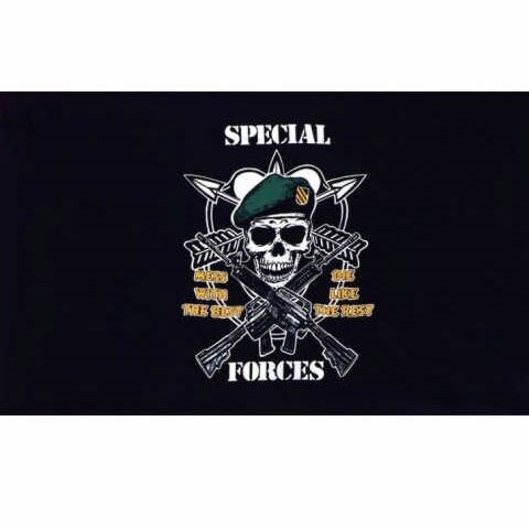 Vlajka Special Forces - černá