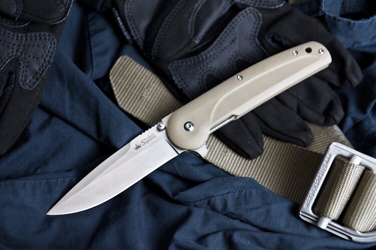 Zavírací nůž KIZLYAR SUPREME® Biker Z 440C - hnědý