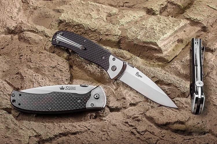 Zavírací nůž KIZLYAR SUPREME® Prime Carbon Fiber D2